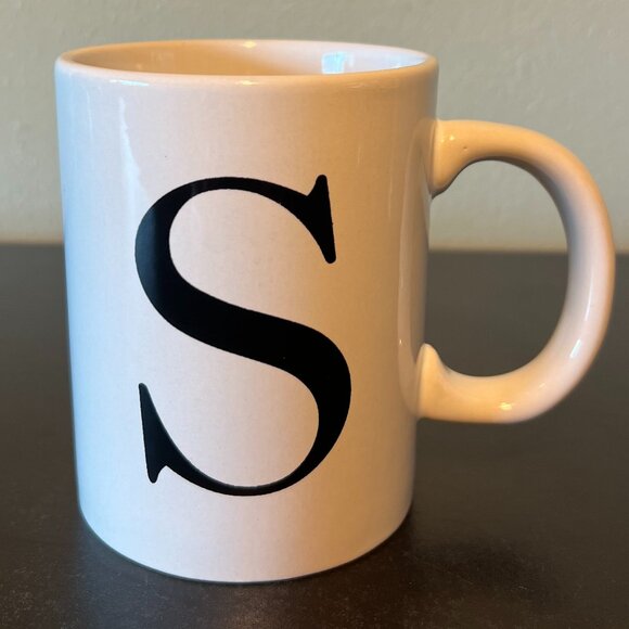 ROYAL NORFOLK Letter "S" Initial Monogram Ceramic Mug ~ Greenbrier International - Picture 2 of 6